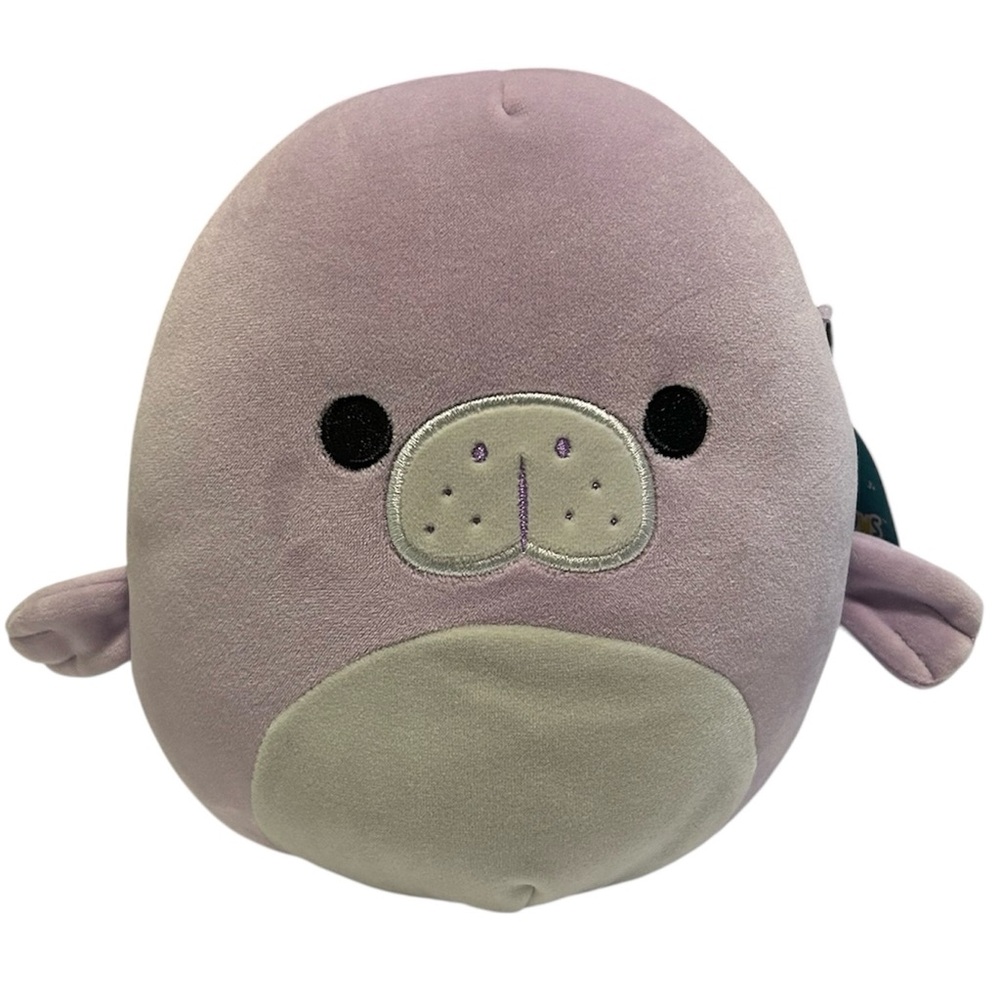 Squishmallow KellyToy Marius Purple Manatee 7.5 in with Tags